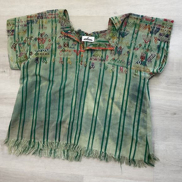 Arloom Embroidered Boho Hippie Top Festival Aztec Handwoven - Picture 1 of 10